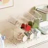 Estante de Almacenamiento para Tazas de Agua, Estante Apilable de Múltiples Niveles a Prueba de Polvo para Termos, Estante de Gran Capacidad para Tazas de Té en Barra de Sala de Estar