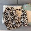 Pijama coreano de leopardo de alta calidad para mujer, primavera, manga larga, moda, dulce y picante, caricatura, cárdigan suelto, ropa de casa, traje al por mayor
