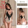 Lingerie sexy de verão nova, malha sexy transparente, empregada de renda com abertura, uniforme de empregada aberto, conjunto 2090