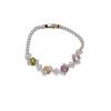 Pulseira Vazia de Abóbora de Zircônia Banhada a Ouro Real Estilo Francês Luxo Leve Nobre Elegante Pulseira Nicho Pulseira High-end para Mulheres
