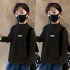Y2138 # Camiseta Térmica de Base Masculina Outono e Inverno Quente Meia-Gola Alta Infantil para Crianças Maiores