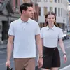 Roupas de Casal Estilo Coreano Roupas para Aula Roupas de Trabalho Camiseta Camisa Polo Estampada Camisa Publicitária Vestuário de Trabalho Roupas para Aula de Esportes Publicidade