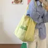 Bolsa de Hombro Relajante para Mujer 2024 Nueva Bolsa de Lona con Cordón Ligera para Viajes Cotidianos Bolso de Hombro de Gran Capacidad