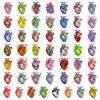 106 pegatinas de corazón anatómico con temática médica, pegatinas creativas florales artísticas para agendas, computadoras y botellas de agua, pegatinas impermeables al por mayor