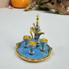 Artesanías de Lata de Colores de Característica Étnica de Xinjiang Adornos Pequeños Utensilios para Vino Regalos de Botella de Vino de Metal Regalos Conmemorativos