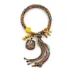 Pulsera Tejida a Mano de Hilo de Algodón de Tíbet Trenzada Wuye Manjushri Zorro Hada Thangka Pulsera de Reencarnación Pulsera Tejida a Mano Estilo Tíbet