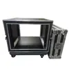 Gabinete Flight Case de Duas Portas 12U16U, Flight Case para Amplificador de Potência, Gabinete de Áudio, Gabinete para Mesa de Som, Gabinete à Prova de Choque