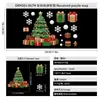 Decoraciones Festivas de Papá Noel Pegatinas Electrostáticas para Puertas de Vidrio Ventana Hombre de Jengibre Copo de Nieve Pingüino Regalo Oso Blanco