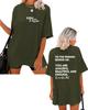 Camiseta de manga corta con cuello redondo para mujer con estampado frontal y posterior de "TO THE PERSON BEHIND ME" de comercio exterior transfronterizo de Amazon