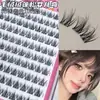 Cílios Postiços Autoadesivos Sem Cola Curvos 5D de Veludo Mink para Bebê, Estilo Natural Mãe, Cachos Únicos, Segmentados, Cílios de Três Partes
