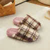 Pantuflas de Algodón de Lujo Ligero para Hombres y Mujeres, Pantuflas de Felpa Cálidas para el Hogar en Interiores de Otoño e Invierno, Antideslizantes, Sin Olor, Pantuflas de Algodón para Parejas