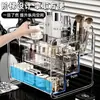 Organizador de Maquiagem de Mesa Acrílico Transparente Mesa de Maquiagem Caixa de Armazenamento para Perfume Skincare Esponja de Pó Batom