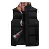Colete Quente com Gola Alta para Homens, Versátil Colete Quente de Penas para Outono e Inverno, Jaqueta de Algodão Estilo Coreano, Casaco Casual Sem Mangas