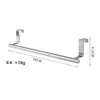 Estante retráctil de acero inoxidable para cocina transfronterizo, sin taladro, estable, ajustable, de una sola barra, para colgar paños en la puerta del gabinete
