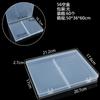 Caja de almacenamiento de escritorio de plástico dividida, con botones transparentes de 10, 15 y 24 piezas, para accesorios de pesca, joyas y cosméticos.