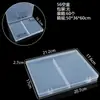 Caixa de armazenamento de mesa de plástico de grade 10 15 24 grade botão transparente acessórios de equipamento de pesca joias cosméticos caixa de embalagem