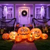 Set Inflable de Calabaza de Halloween de 2.4 metros Transfronterizo con Luces LED para Jardín, Césped y Accesorios de Decoración para Fiestas
