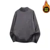 Estilo Casual Color Puro Cuello Alto Medio Tejido de Punto para Hombre Nuevo Invierno Terciopelo Cálido Versátil Tejido de Punto Casual Top para Fondo