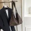 Bolsa Estampado Leopardo Comercio Exterior para Mujer Gran Capacidad 2025 Nuevo Otoño e Invierno Retro Bolso de Hombro Cruzado Bolso Tote Casual para Ropa de Trabajo