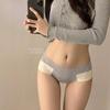 Roupa Íntima Sem Costura Estilo Japonês Simples Peça Única Sem Costura para Meninas Saco de Hip Hop Cintura Baixa Pura Sexy Roupa Íntima de Seda Gelo para Mulheres