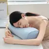 Almohada de Siesta Estilo Japonés Muji, Soporte Lumbar de Látex Premium, Almohada Portátil para Acampar, Almohada de Siesta para Oficina, Rebote Lento