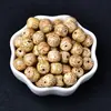 Contas Soltas Bodhi Estrela e Lua Contas Redondas Cor Original Contas Soltas Furo Completo Contas para DIY Contas de Barril Bodhi Amarelo Natural Estrela e Lua Masculinas e Femininas