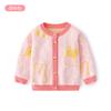 Suéter de Conejito Lindo para Bebé de Algodón Puro Otoño e Invierno Suave Cárdigan para Niña Suéter de Punto para Bebé Clase A