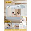 2026 Nuevo Modelo Mosquitero Ajustable Anticaídas para Dormitorio del Hogar, Base Completa, No Requiere Instalación, Barandilla de Cama para Bebé y Niño Cubierta Completa