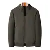 Chaqueta de Color Sólido 3D para Hombre, Otoño 2026, Transfronteriza, Amazon, Chaqueta Cardigan Versátil Nueva con Cuello Alto, Ropa para Hombre