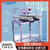 Máquina de planchar camisetas eléctrica transfronteriza totalmente automática de doble estación, máquina de planchar mangas de tela con función de punto láser infrarrojo