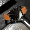 Nuevo modelo de reloj de negocios con esfera grande para hombre, reloj de cuarzo moderno, reloj de pulsera ultradelgado, reloj con correa de cuero, venta al por mayor