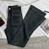 Jeans Retro Color Cemento Primavera y Otoño 2025 Nuevos Pantalones de Pierna Ancha Elásticos Ajustados de Cintura Alta para Hombres Bajos