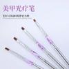 Pluma de Fototerapia para Manicura Tubo de Aluminio Desmontable Combinado Boca Plana Herramienta para Manicura No. 2 No. 4 No. 6 Pincel para Manicura