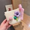 Bolso Pequeño de Paja Nuevo Verano para Niños Tela Fresca Flor Lazo Tejido Bandolera Bolso de Playa