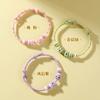Cuerda de mano diy femenina masculina tejida a mano cuerda roja pulsera flor de durazno usable oro cuentas de la suerte niños semiacabado novias