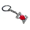 Procesamiento de Fábrica Llavero de Cristal Personalizado Colgante de Llave de Diamante Creativo Personalizado Llavero de Metal con Plomo Oem