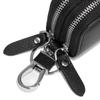 Bolsa para Llaves de Coche de Doble Capa para Hombre de Cuero Genuino Exportación Cuero Vacuno Gran Capacidad Almacenamiento Simple Bolsa para Llaves de Hogar Universal para Mujer