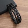 Pulseira Masculina Estilo Punk Escuro Fivela de Liga Pulseira de Personalidade Aventura Timão Cruzado Transfronteiriça Europeia e Americana