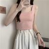 Camisola corta de verano para mujer de puro deseo con almohadilla en el pecho para uso interior y exterior, para chica hot, color sólido, espalda de belleza, sin mangas, top envolvente para el pecho
