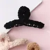 Outono e inverno pelúcia médio agarrando clipe ar-textura cabelo agarrando maillard volta cabeça bobina cabelo tubarão clipe