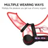 Anillo Vibrador de Bloqueo Perona Funda de Silicona Recargable para Pene para Hombres Masajeador Eléctrico de Próstata Anillo de Resonancia para Pareja
