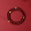 Atacado do Fabricante Pulseiras de Areia Imitação Roxo Dourado de Baixo Conteúdo, Pulseiras de Múltiplos Círculos e Pedras, Pulseiras dos Cinco Elementos para Mulheres, Presentes de Joias por Ano de Nascimento