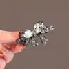 Grampo de Cabelo para Mulheres, Luxuoso e de Alta Qualidade, com Strass, Presilha de Cabelo em Laço, Acessório de Cabelo, Presilha Superior, Presilha de Mola