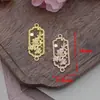 Colgante Floral Hueco Vintage Aleación Electrochapada Accesorios para Joyería DIY Conector de Pulsera Estilo Retro Artístico