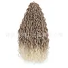 Comércio Exterior Peruca Russa Jessica Onda Cabelo de Crochê Cabelo Longo Cacheado Cachos Latino-Americanos Fibra Sintética Peruca de Onda Grande