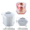 Molde de Resina de Cristal DIY Amapola Redondo Cuadrado Hexagonal Portalápices Maceta para Suculentas Molde de Silicona