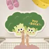 Alfombrilla de suelo de barro de diatomeas de dopamina linda y divertida alfombrilla para puerta de baño de dibujos animados para el hogar baño absorbente antideslizante