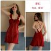 Luoruo pijama dulce sexy de encaje tentación sin espalda más almohadilla para el pecho push up con tirantes camisón traje para el hogar 3309