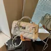 Bolsa Pequena Quadrada Matelassada Estilo Coreano para Mulheres, Nova Tendência Verão 2026 Bolsa de Ombro Transversal de Grande Capacidade