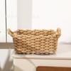 Cesta de almacenamiento tejida con cuerda de algodón de tela de estilo japonés, caja organizadora de cosméticos de escritorio, cesta para artículos diversos estilo ins, cesta de almacenamiento